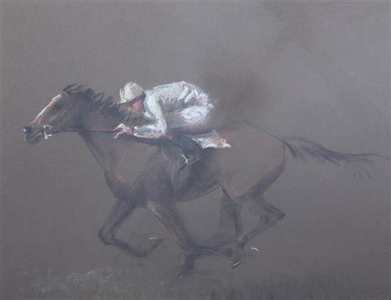 John Skeaping (1901-1980) Jockey at full gallop, 18 x 23.5in.